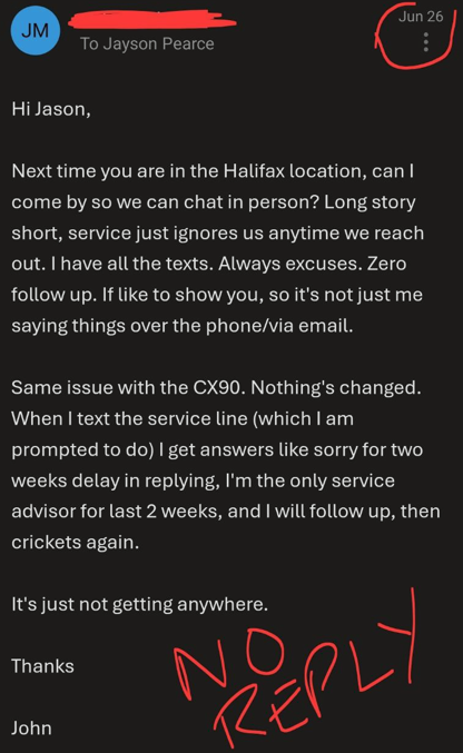 Jayson Pearce No Response