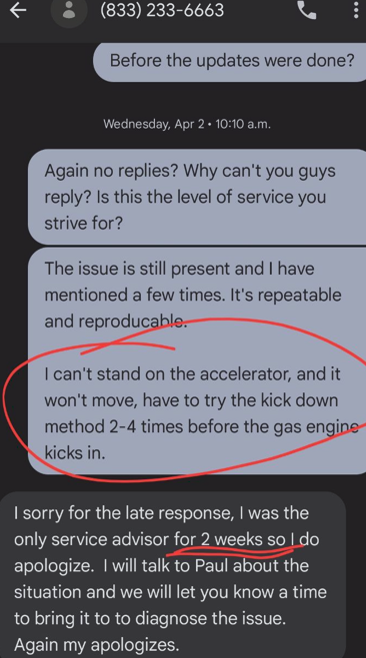 Service Advisor Response Delay